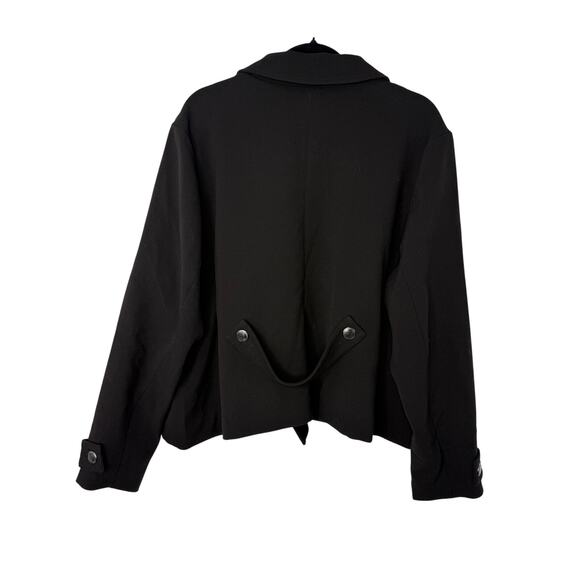 Universal Standard Nadia Crepe Jersey Military Jacket Black Size L (22–24) NWT - Picture 4 of 10